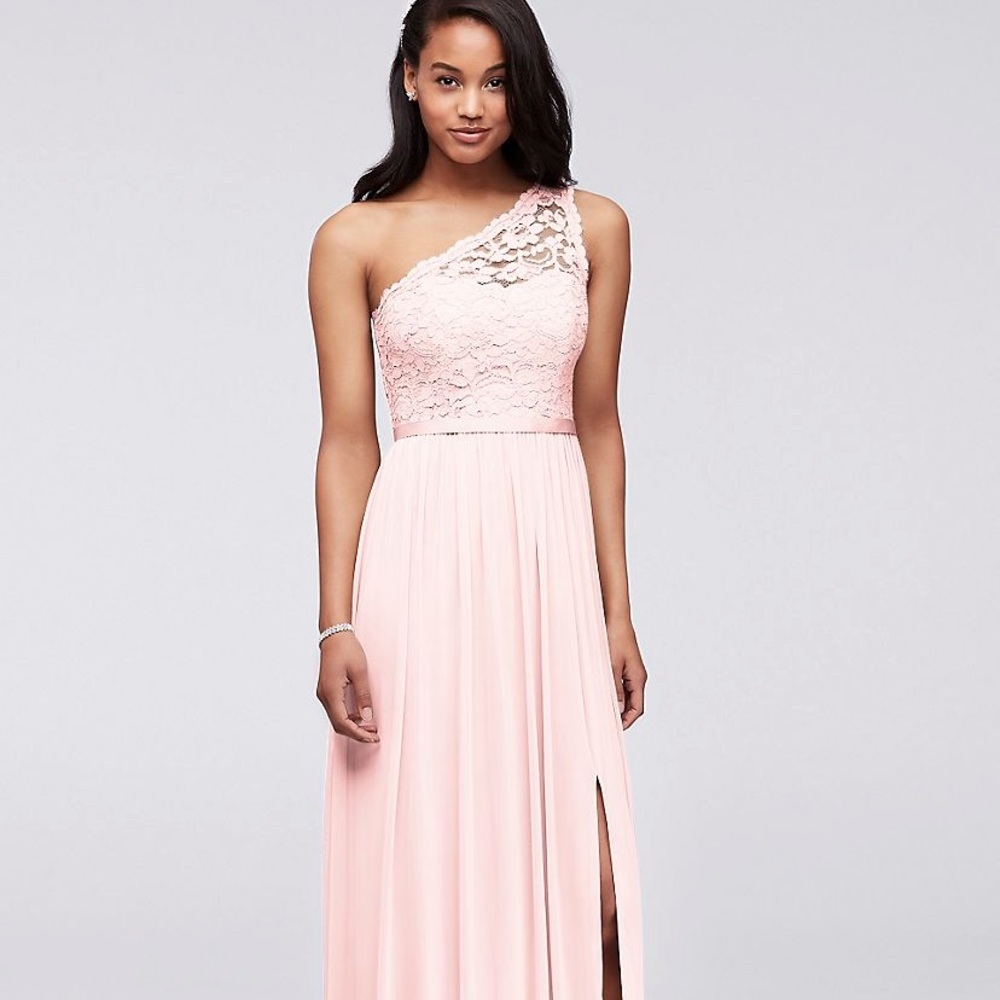 David’s Bridal Petal Bridesmaid dress long